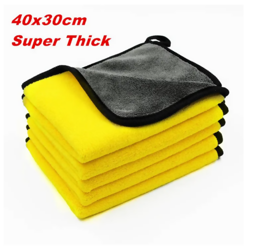 Microfiber Cleaning cloth / towel – Gray and Yellow Color Microfiber Cloth for car, bike, kitchen and home cleaning Purpose