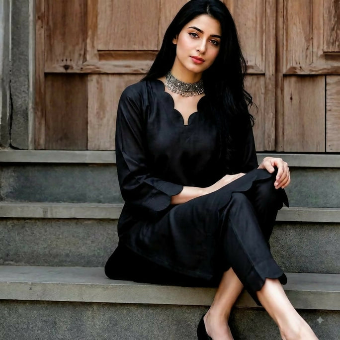 Katan Silk 2 Piece Unstitched Suit Plain Shirt & Trouser-New Design Trendy Party Wear