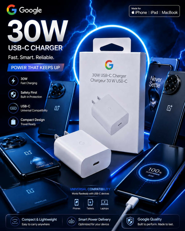 FAST 30 W USB-C Fast Charger Power Adapter GOOGLE PIXEL