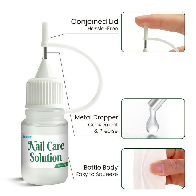 Sumifun Nail Care Solution 6.5ml | Botanical Nail Care Liquid | Precision Applicator | Daily Nail Care Formula | External Use