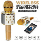 WS-858 3-in-1 Portable Bluetooth Karaoke Microphone & HiFi Speaker | Wireless Handheld KTV Mic, Music Player, Voice Recorder | USB Data Cable Charging, AUX, SD Card Support for All Smartphones & Smart TVs