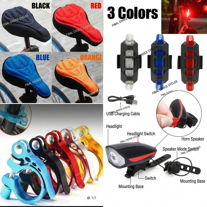 Upgrade Your Ride with the Ultimate Premium 4-in-1 Bicycle Accessories Bundle!