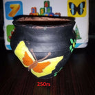 Clay Money Saving Pot (Gullak) and random design matti ka bartan 2 pcs Random design