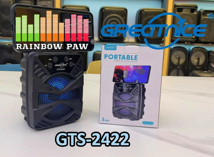 KTS-1337 3-Inch Portable Bluetooth Speaker with LED Lights