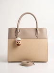 WestStyle - Saffiano Shouler Tote Bag for Women in Beige Color