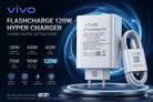 Original Vivo 120W Flash Charger Type-C Cable | Premium Super Fast Charging Adapter for Vivo V23 V20 V21 Y73 Z1x | Genuine Dual Engine QC 4.0 Fast Charge