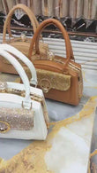Chic Rhinestone Flap Medium Frame Handbag