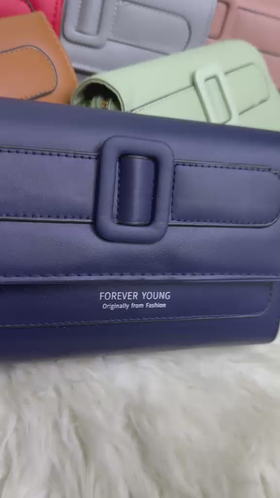 Double Zipper Women's Wallet Crossbody Bag