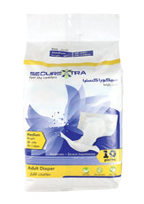 SecureXtra Adult Diaper Medium Pack 10 Pcs