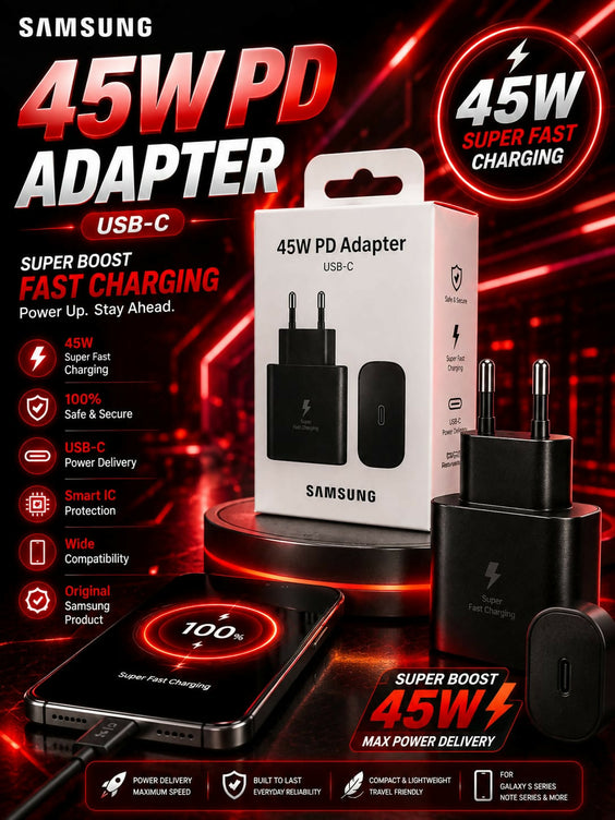 Original 45 W Ultra Fast Booster Charging PD Adaptor