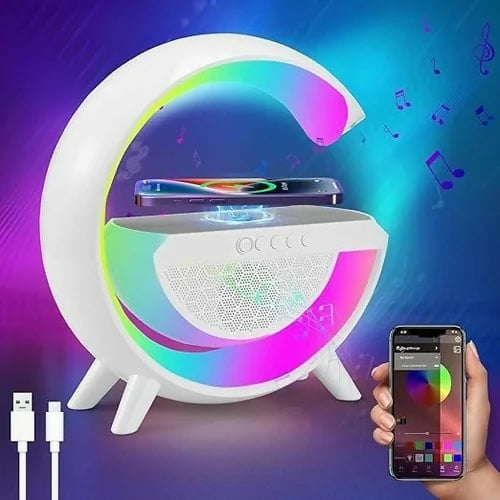 5-in-1 Wireless Charger with FM Radio & Lamp