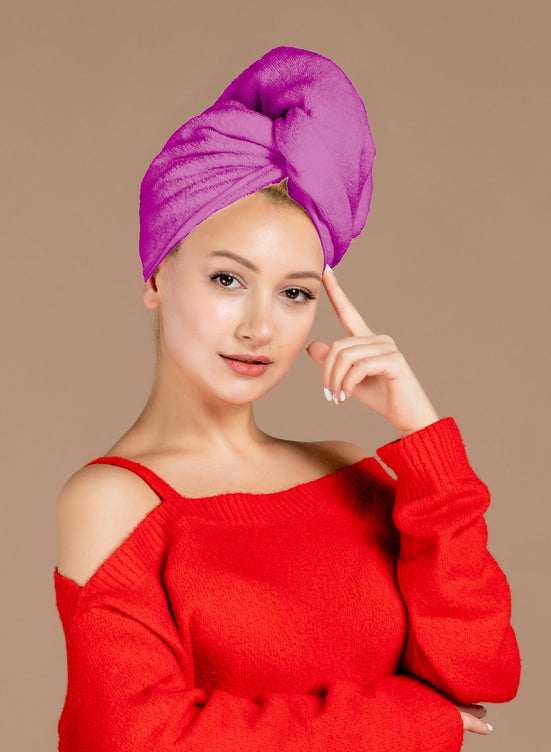 Siesta Zen Export Quality 100% Cotton Hair Wrap (Turban Towel)