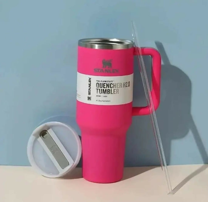 Premium Stanley Quencher H2.O flowstate Stainless Steel 40 Oz insulated Cup, Tumbler, keep Drink hot and cold for certain hours
