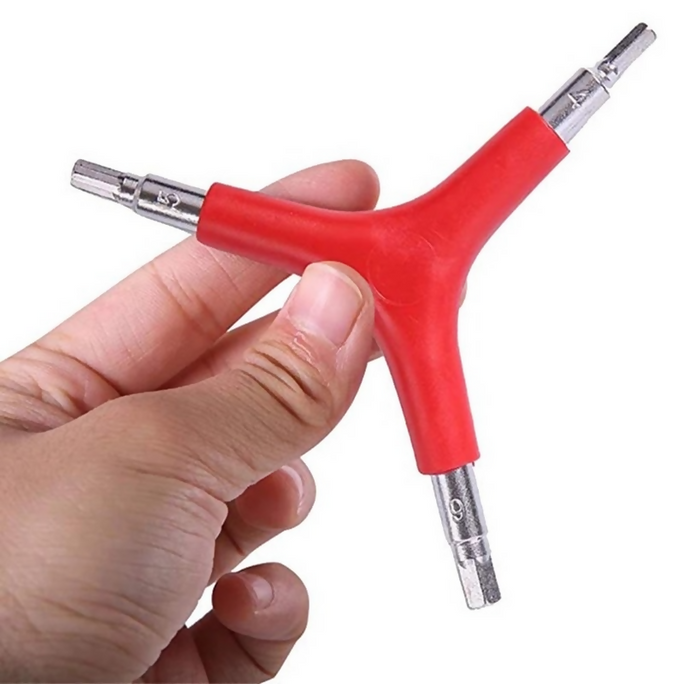 3-Way L key Hex Wrench Spanner Bicycle Repair Tool (4mm/5mm/6mm)