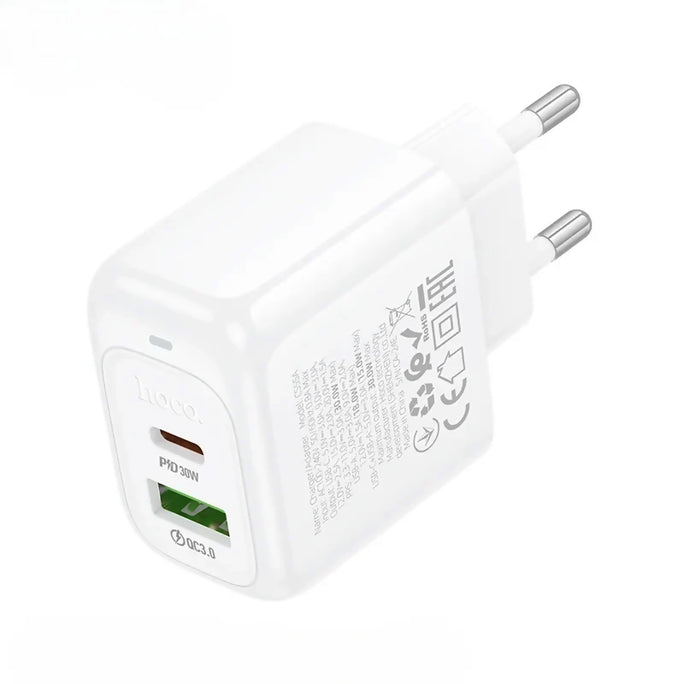 HOCO CS55A 30W Dual Port Fast Wall Charger PD Type C QC3.0