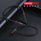 Lenovo HE05X Bluetooth 5.0 Earphones Wireless Neckband Headset, Magnetic, Waterproof IPX5, HiFi Sound, 8H Playtime, Sports Earbuds with Mic (Black) - Global Version