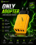XPESPORT 120W Ultra Fast Charger Adapter | 4-Port Multi Fast Charging Block (Dual PD USB-C + Dual QC3.0) | Intelligent Chipset Safe & Smart Power Adapter For iPhone, Samsung, Xiaomi, OnePlus, Laptops & Tablets