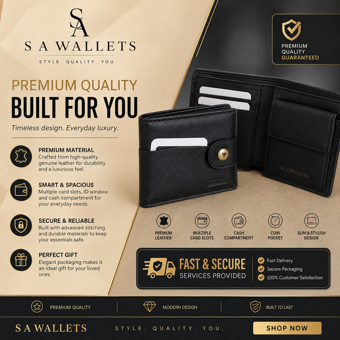 Premium Men’s Leather Wallet / Bifold Wallet