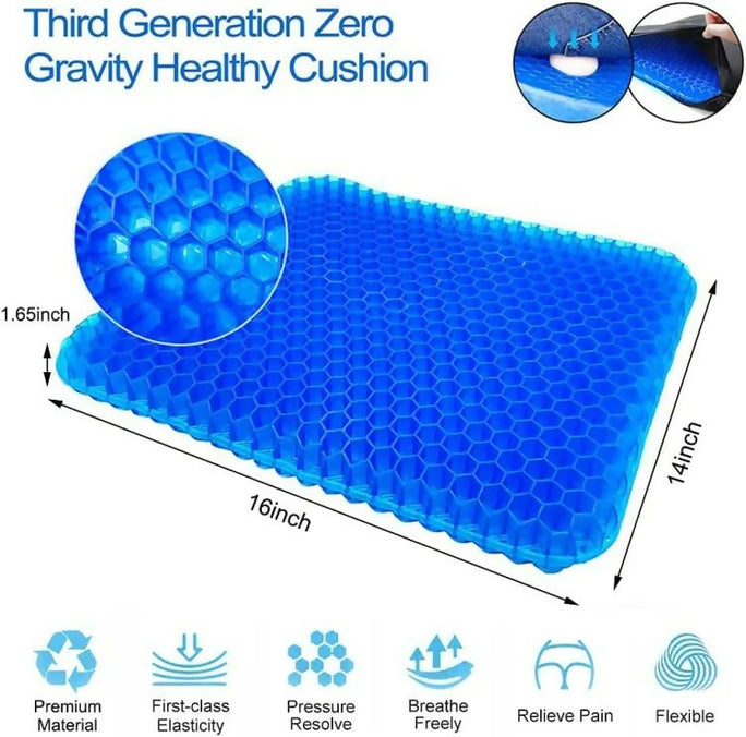 Egg Sitter Comfortable Orthopedic Chair Seat Gel Seat Cushion Double Thick Egg Gel Cushion For Pressure Pain Relief Breathable Cushion Chair Pads For Car Seat Office Chair For Pressure Relief