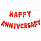 Happy Anniversary Gold Foil Letter Balloon Banner Set – Party Decoration