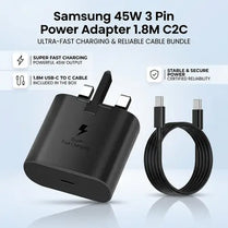 Samsung 45W Power Adapter with USB-C to USB-C Cable (5A/1.8m) 3 Pin