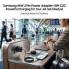 Samsung 45W Power Adapter with USB-C to USB-C Cable (5A/1.8m) 3 Pin