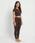 Sajiero Activewear Set - Zen Fit - Brown