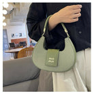 Elegant Moon Style Crescent Crossbody Bag for Women - Compact Leather Shoulder Handbag with Adjustable Long Strap