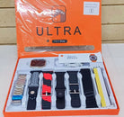 Ultra 3 Smartwatch 7-in-1 Set: Durable Stainless Steel Design, HD Display, Fitness Tracking & 7 Interchangeable Belts and chain walie