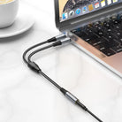HOCO UPA21 3.5mm Female to Dual 3.5mm Male (Headphone + Mic) Y-Splitter Audio Adapter Cable (25cm)