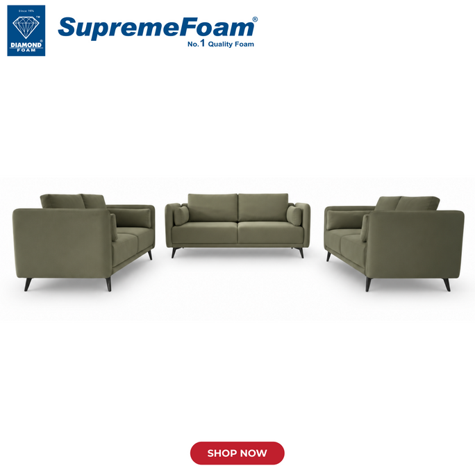 Diamond Supreme Foam Slate Lounge Sofa Set | Diamond Foam Official Store