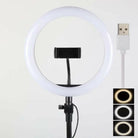 26 CM Selfie LED Ring Light With Ball Head Mobile Holder 3 Colour Brightness With Dimm Full Option