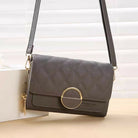 Quilted Double Zipper Crossbody Wallet Purse for Women - Multi-Card Holder Mobile Phone Shoulder Bag with Long Strap