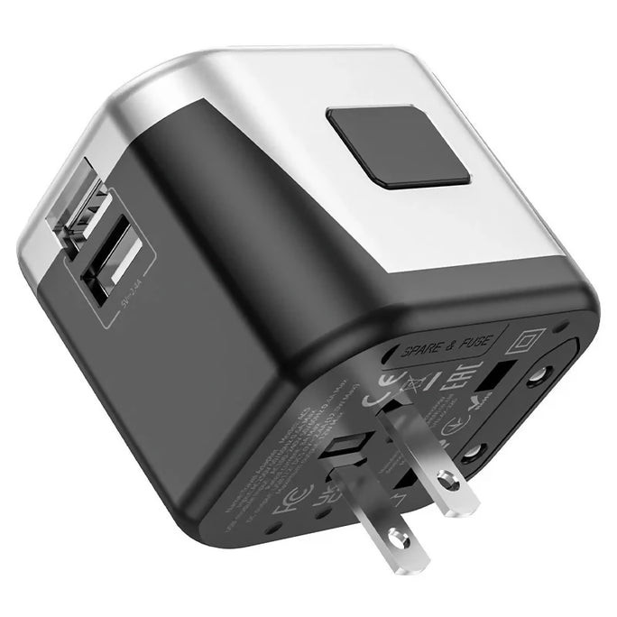 HOCO AC5 Level Universal Conversion Travel Adapter Dual USB