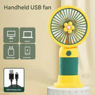 Mini Flower Portable Handheld Fan – USB Rechargeable Cooling Desktop Fan
