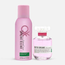 Benetton United Dreams Love Yourself Gift Set for Women - EDT 80ml + Deodorant Spray 150ml (8433982024801)