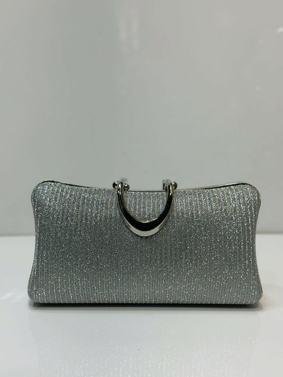 Glittery Hard Case Clutch Bag for Women - Elegant Party & Evening Purse