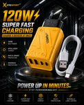 XPESPORT 120W GaN Fast Charger with Type-C Cable