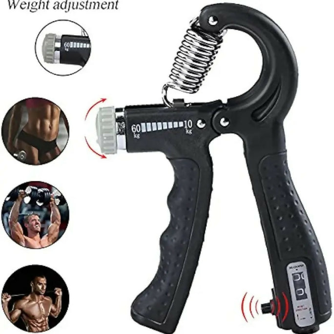 Adjustable Hand Grip Power Exerciser Forearm Wrist Strengthener Gripper With Counter