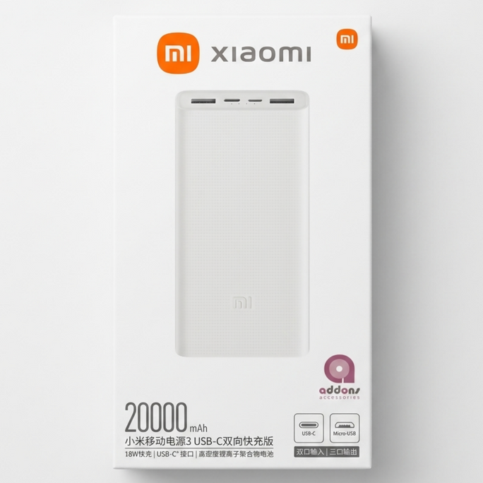Xiaomi Mi Power Bank 20000mAh Capacity, 18W/22.5W Fast Charge