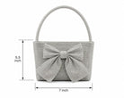 Trendy Shiny Crystal Bow Crossbody Handbag for Women & Girls - Elegant Party & Casual Shoulder Bag