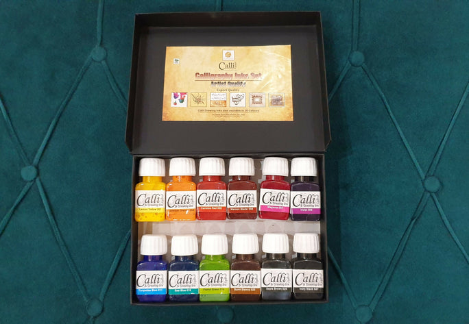 Calli Inks Set(Pack of 12, 40ML Inks for Calligraphy)