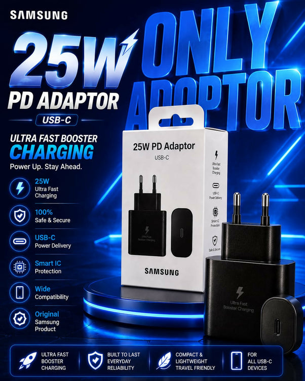 Original 25 W Ultra Fast Booster Charging PD Adaptor