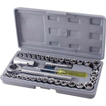 Aiwa 40 Piece Toolkit Tool Kit Combination Socket Ratchet Wrench Set Tool Kit Toolkit Goti Set Ring Spanner Pana Set Screw Driver Bit Set Hand Toolkit T
