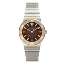 Versace VEVH01220 Women’s Quartz Swiss Made Two Tone Stainless Steel Brown Dial 38mm