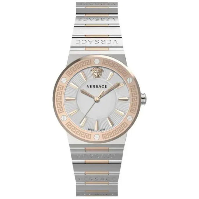 Versace VEVH01020 Women’s Quartz Swiss Made Two Tone Stainless Steel White Dial 38mm