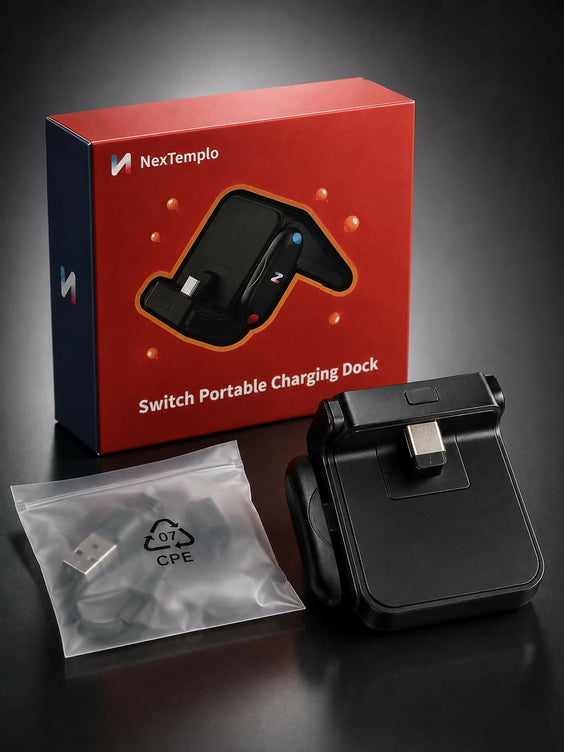 NexTemplo True Wireless Gaming Earbuds with Portable Charging Dock