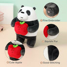 MINISO x We Bare Bears Panda Plush Toy with Red Apple 23cm
