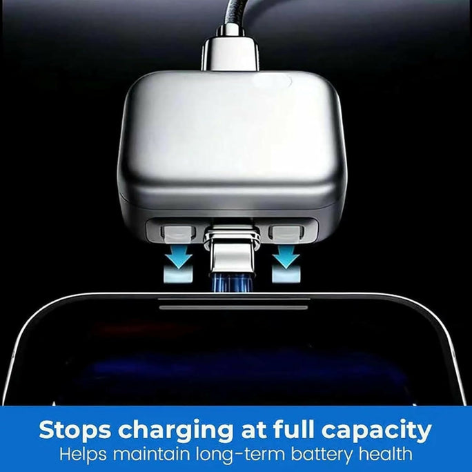 Type C Smart Auto Stop Charging Adapter, Auto Disconnect Charger – Portable USB Charger Automatically Stops When Fully Charged, Overcharge Protection