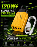 XPESPORT 120W GaN Fast Charger with Type-C Cable